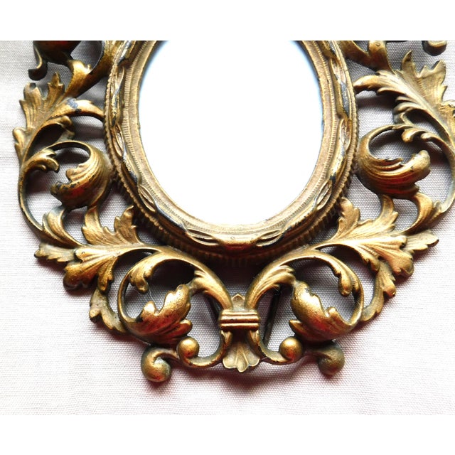 Antique Victorian Metal Openwork Standing Picture Frame For Sale - Image 10 of 12