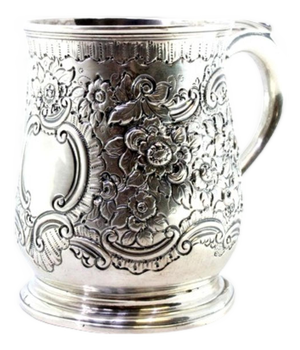 Silver Mug with Floral Motifs Revealed
