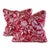 Textile Contemporary Premier Prints MM Designs White & Red Block Print Botanical Leaf Leaves Pillow Covers- a Pair For Sale - Image 7 of 8