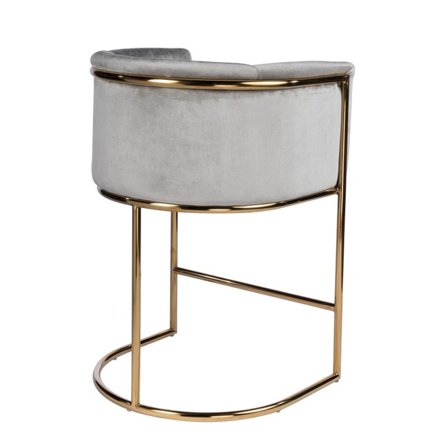 Mira Gold Counter Chair Chairish