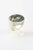 Handmade oval bezel-set abalone shell mounted in a sterling silver ring by Barry Brinker. U.S. size: 5.5. Marked "925"...