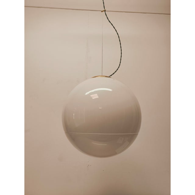 1980s Leucos Suspension with Brass Frame by Roberto Pamio, 1980s For Sale - Image 5 of 16
