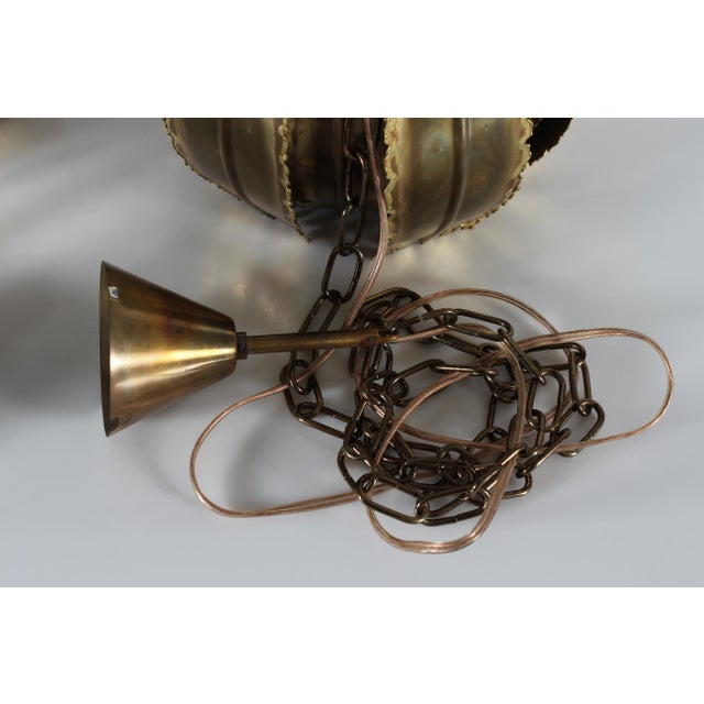 Metal Poppy Pendants in Brass by Svend Aage Holm Sørensen for Holm Sørensen & Co, Denmark, 1960s, Set of 2 For Sale - Image 7 of 11