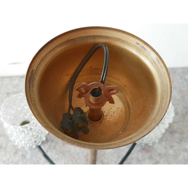 1960s Vintage Scandinavian Ceiling Chandelier in Teak, Brass, Glass and Steel, 1960s For Sale - Image 5 of 9