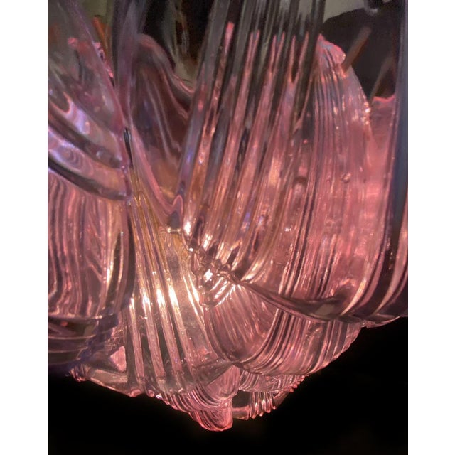 Italian Pink Shell Chandelier, Murano For Sale - Image 6 of 18