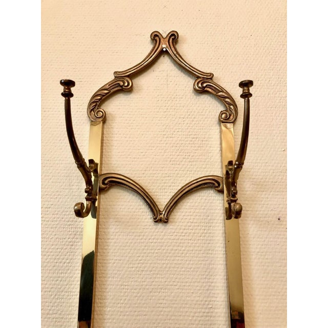 Vintage Italian Hollywood Regency Wall-Mounted Coat Racks, 1960s, Set of 2 For Sale - Image 9 of 18