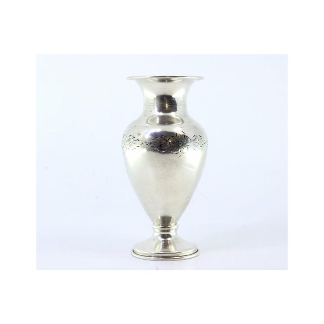 Silver Vase with Floral Motifs For Sale - Image 5 of 7