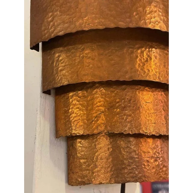 1960s Copper Layered Sconce For Sale - Image 5 of 5