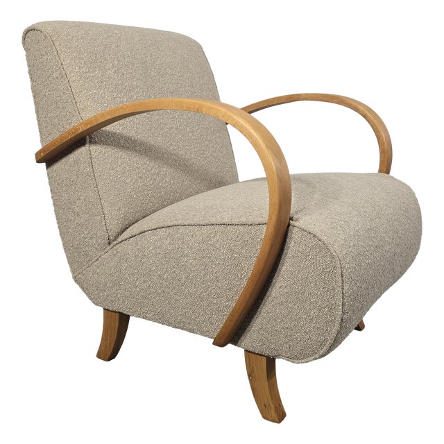 Art Deco Lounge Chair from Jindrich Halabala, 1940s For Sale