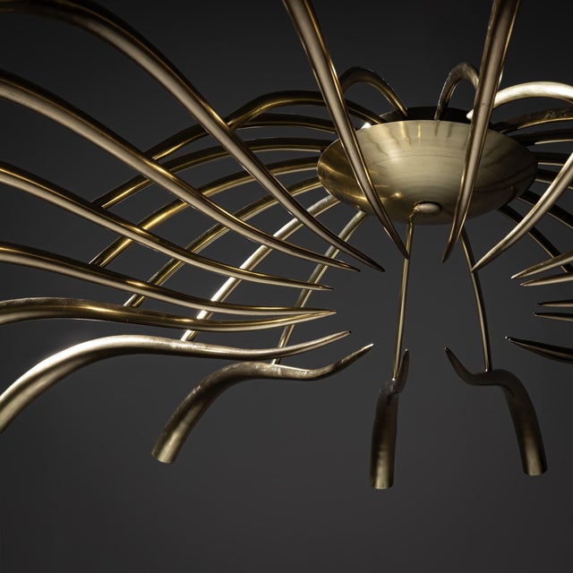 Mid-20th Century Ceiling Chandelier by Oscar Torlasco for Lumi For Sale - Image 11 of 13