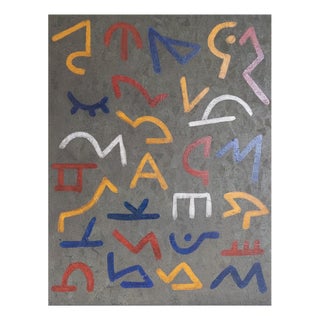 Manuel Rufi Gibert, Geometric Abstraction, 1990s, Oil on Panel For Sale