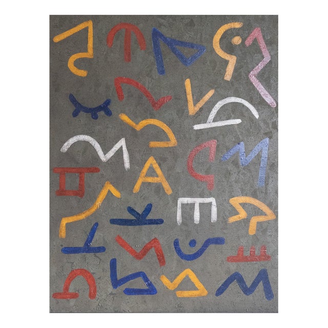 Manuel Rufi Gibert, Geometric Abstraction, 1990s, Oil on Panel For Sale