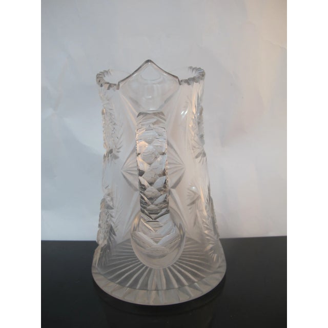 American Brilliant Period Clear Cut Glass Water Pitcher Carafe For Sale In Portland, OR - Image 6 of 8