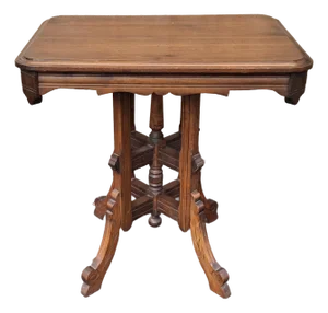Late 19th Century Victorian Eastlake Style Walnut Side Table