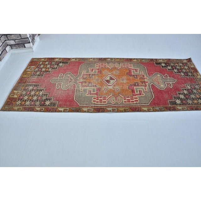 Turkish Oushak Vintage Handknotted Carpet For Sale - Image 3 of 10