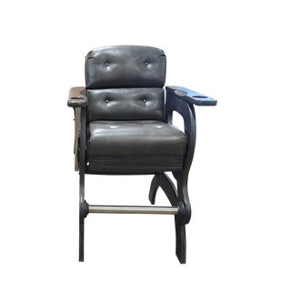 Late 20th Century Darafeev Wood Billiards Chair With Stud Trim For Sale