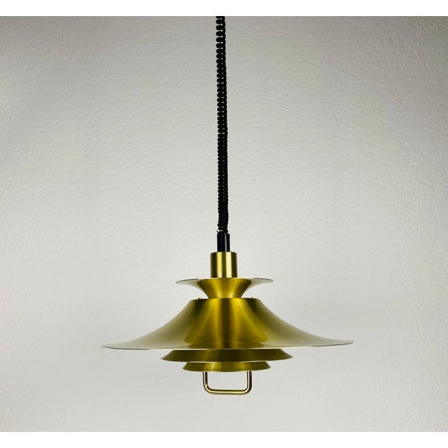 Danish Brass and Metal Pendant Lamp, 1960s For Sale - Image 10 of 13