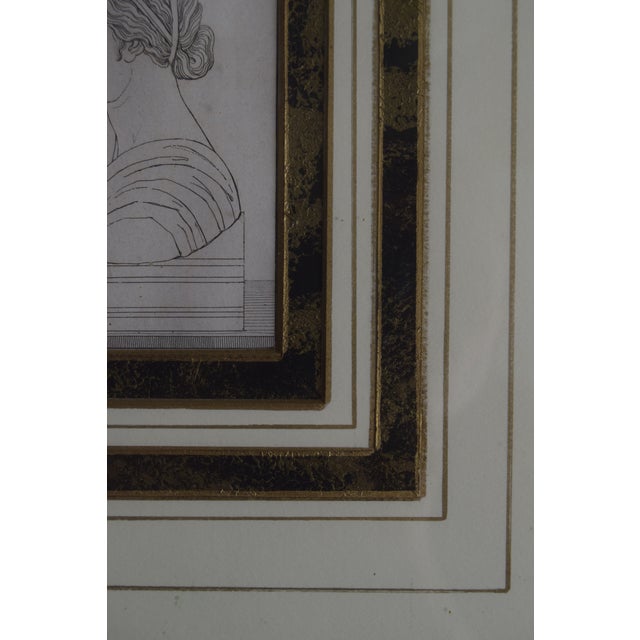 Sculpture Materials 1805 Tommaso Piroli Engraving of Sappho – Antiquités D’Herculanum, Plate XXIV For Sale - Image 7 of 8