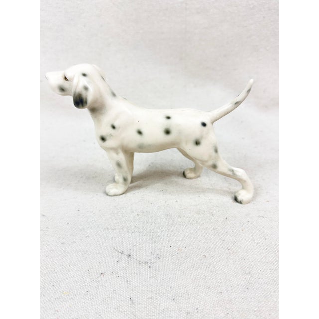 Mid 20th Century Vintage Hand-Painted Ceramic Dalmatian Dog Figurine For Sale - Image 5 of 7