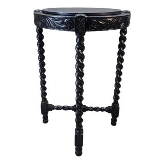 Antique Jacobean Revival Barley Twist Occasional Table For Sale