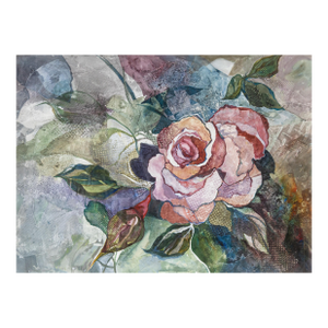 Fran Levin - Untitled (Rose), C. 1980s Signed Modern Watercolor on Paper Framed