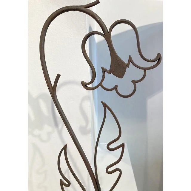 Mid-century Bronze Flower Sculpture signed Michel Zadounaïsky, France, 1989. This piece is attributed to the mentioned...