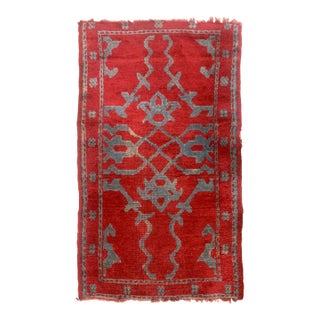 1880s, Handmade Antique Turkish Oushak Rug 3' X 4.9' For Sale