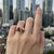 Metal Toi Et Moi Gemstone Ring: Garnet and Moissanite, Size 7.5 For Sale - Image 7 of 8