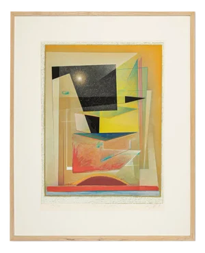 Peter Foeller, Light Source, Color Serigraph, Framed