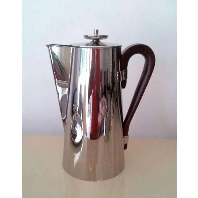 Modern Coffee Service With Tray Tommi Parzinger Dorlyn Silversmith For Sale - Image 3 of 11