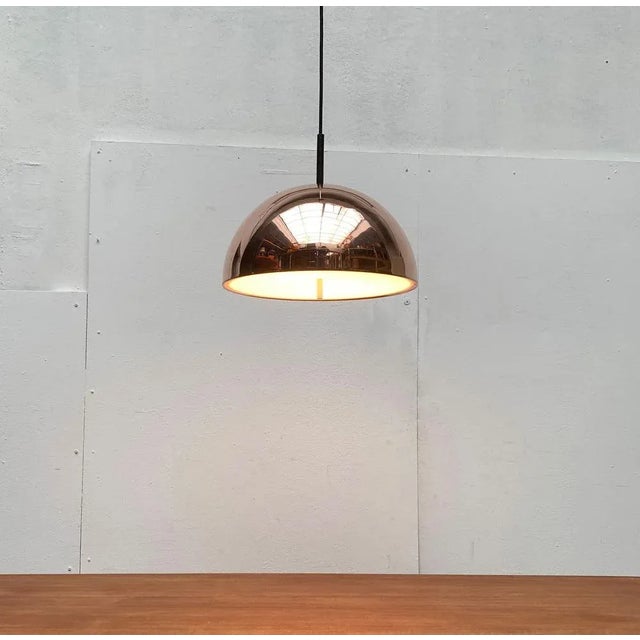 Space Age Dome pendant lamp from the well-known manufacturer Staff Leuchten, Germany. Here in a version in copper. The...