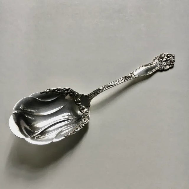 Early 20th Century American Silver Sp Co. Silver Berry Spoon Circa 1900 For Sale - Image 5 of 13