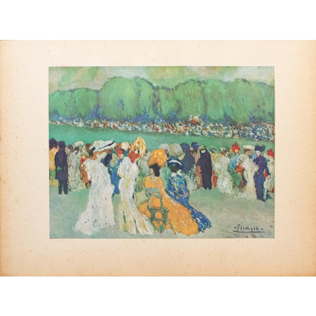 The School of Paris 1940s After Pablo Picasso, "Longchamp" First Edition Period Swiss Offset Lithograph For Sale - Image 3 of 8