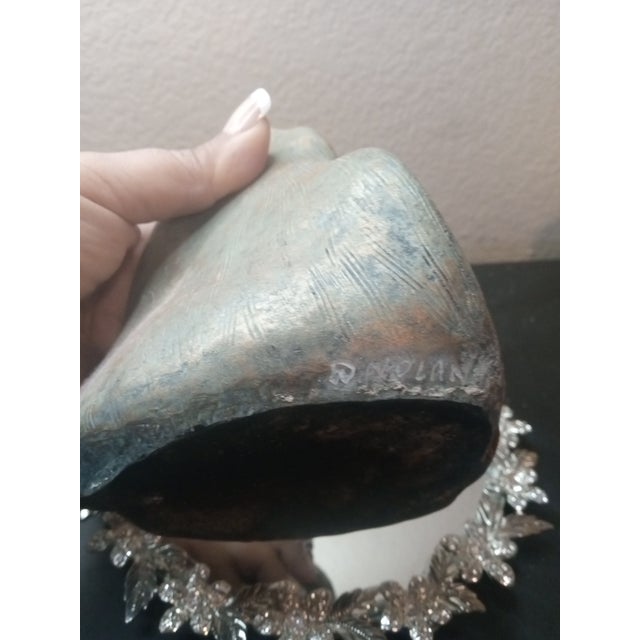 American 1950s Gorgeous Artist Signed Nolan Raku Figurine For Sale - Image 3 of 8