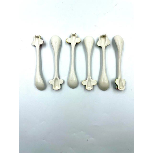 Alabaster Vintage Hand-Painted Sri Lankan Mask Spoons- Set of 6 For Sale - Image 8 of 11