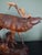 Antique Black Forest Glass and Carved Wood Sculpture of a Roaring Stag, 1950s For Sale - Image 4 of 10