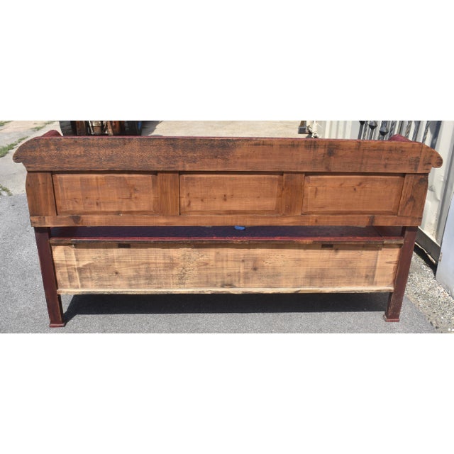 Pine and Oak Storage Bench in Decorative Paint For Sale - Image 12 of 13