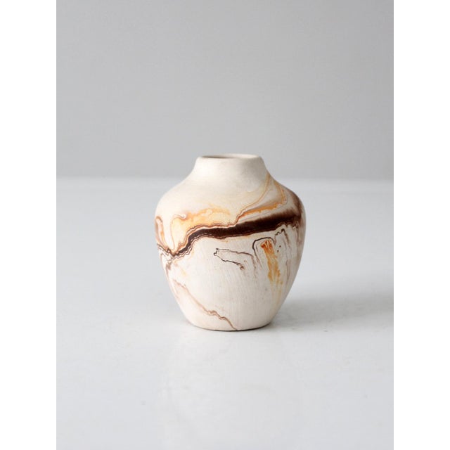 Mid-Century Modern Vintage Nemadji Pottery Mini Vase For Sale - Image 3 of 8