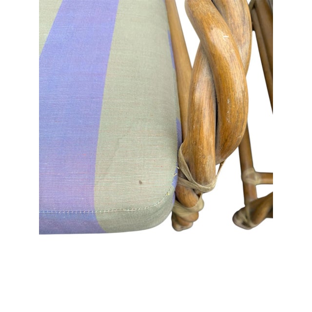 McGuire Organic Modern Twisted Rattan Lounge Chairs- A Pair For Sale - Image 10 of 12