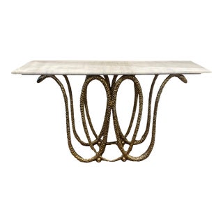 Sagebrook Home Snake Console Marble Top For Sale