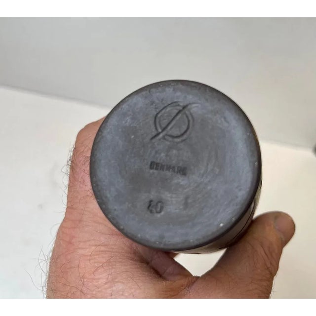 Mid-Century Modern Danish Glazed Ceramic Vase by Helge Østerberg, 1960s For Sale - Image 3 of 6