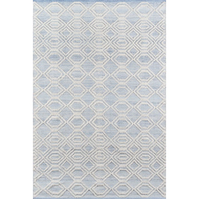 Sky Blue Momeni Contemporary Indoor/Outdoor Hermosa Rug in Light Blue, 2' x 3' For Sale - Image 8 of 8