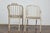Cream Late 20th Century Baker Furniture Faux Bamboo Accent Chairs with Upholstered Linen Cushions, Pair For Sale - Image 8 of 12