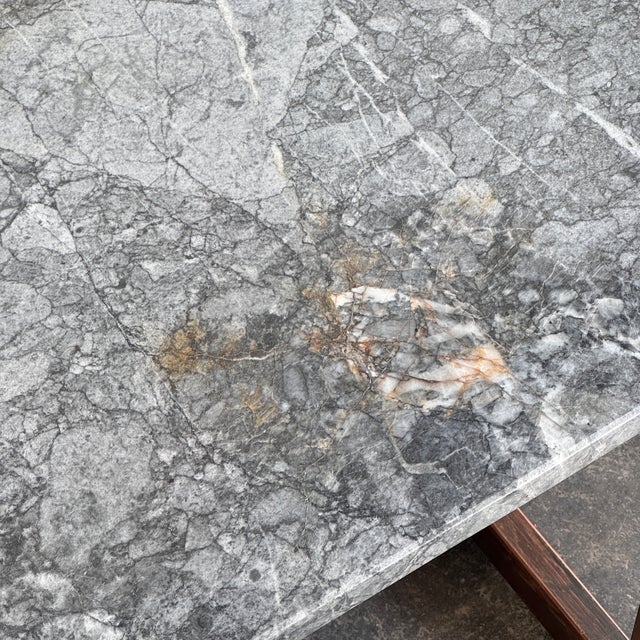 Mid-Century Modern Brass and Marble Coffee Table, 1960 For Sale - Image 4 of 12