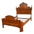 Lexington Carved Victorian Mansion Oak Bed - Queen Size For Sale