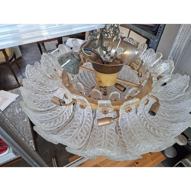 Murano Glass Ceiling Light attributed to Barovier and Toso, 1950 For Sale - Image 18 of 18