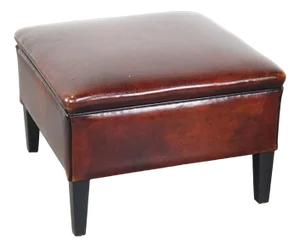 Large Square Sheepskin Ottoman
