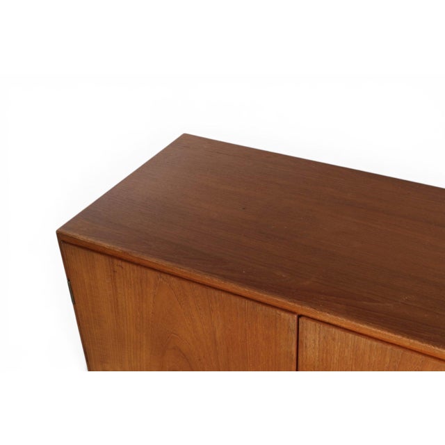 Mid-Century Modern 1960s Danish High Sideboard in Teak With Mirror Backed Bar For Sale - Image 3 of 7