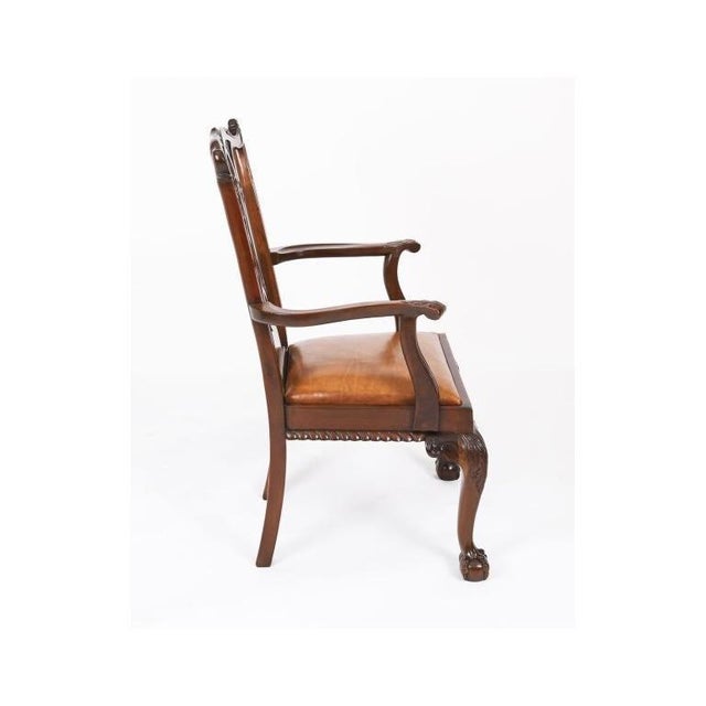 Antique Regency Triple Pillar Dining Table and Chairs, 1800s-1900s, Set of 11 For Sale - Image 15 of 18