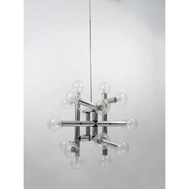 Metal Atomic Ceiling Lamps attributed to J. T. Kalmar for Kalmar, 1969 For Sale - Image 7 of 11